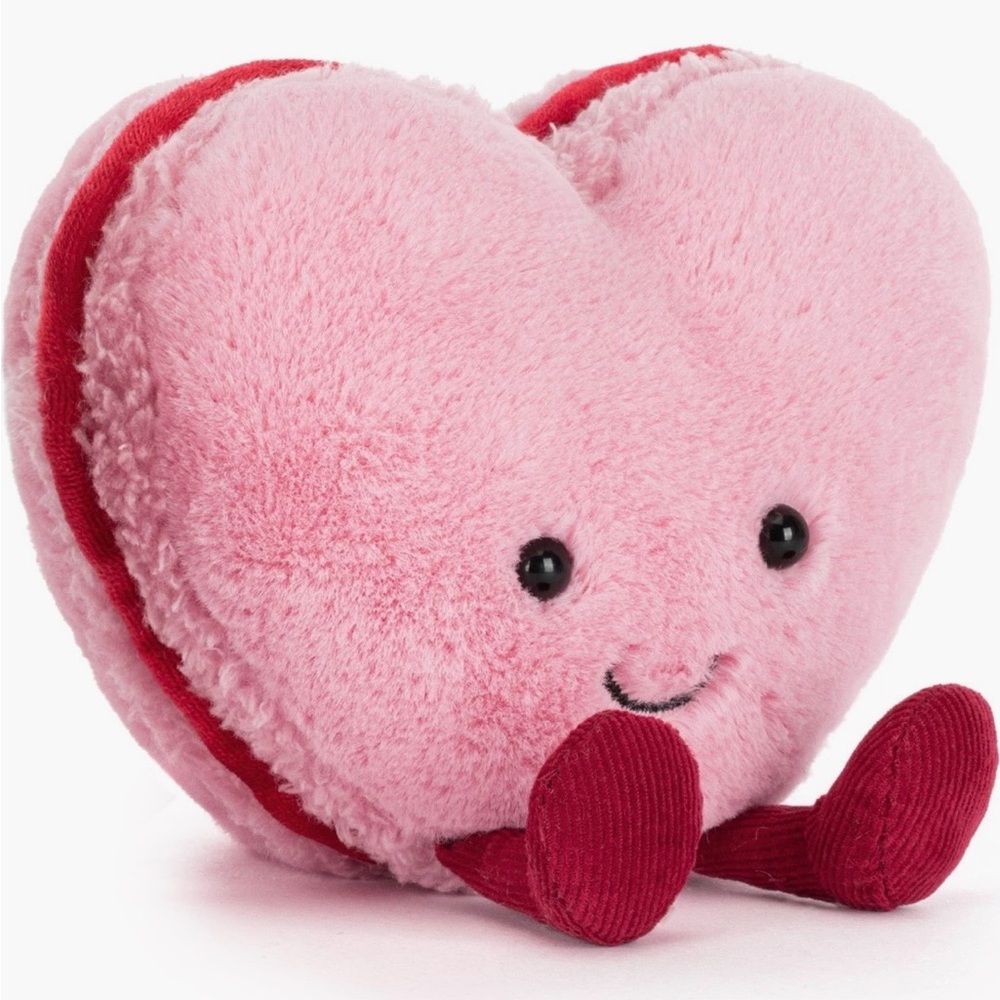 Jellycat Amuseables Colette Pink Heart Macaron 5 Inch Plushie